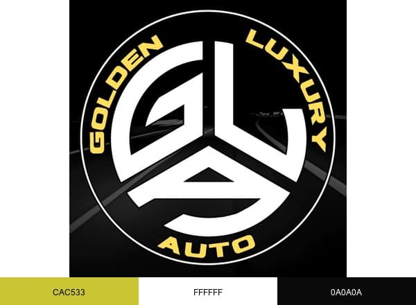 Golden Luxury Auto brand color palette
