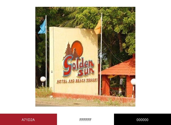Golden Sun Beach Resort brand color palette