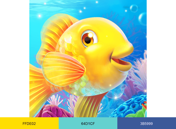 Gold Fish Casino brand color palette