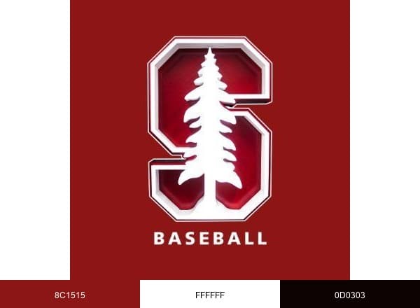 Stanford Baseball brand color palette