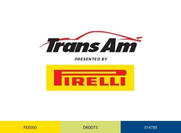 The Trans Am Series presented brand color palette