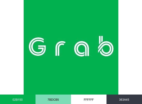 Grab brand color palette