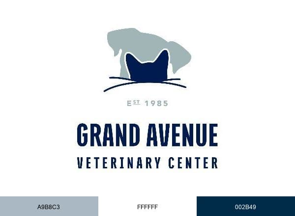 Grand Ave Vet brand color palette