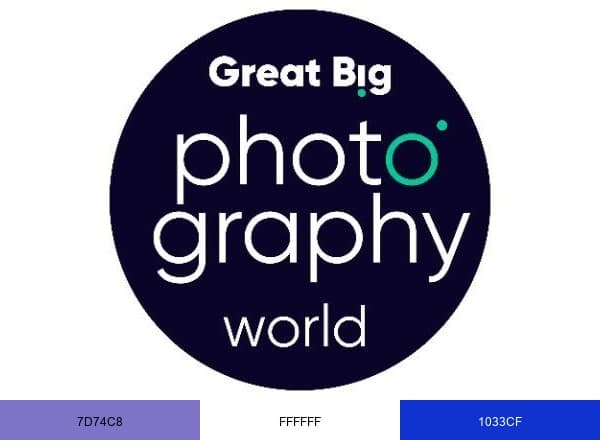 Great Big Photography World brand color palette