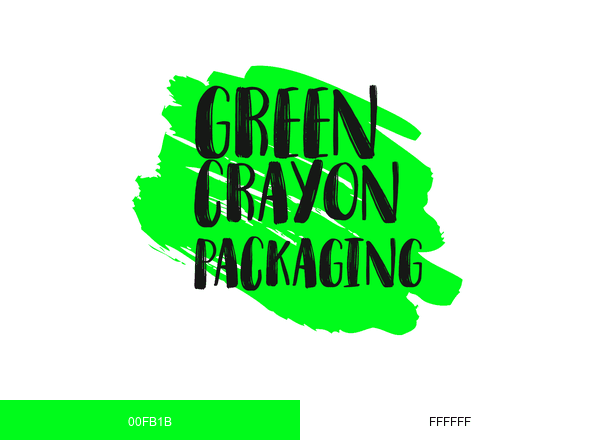 Green Crayon Packaging brand color palette