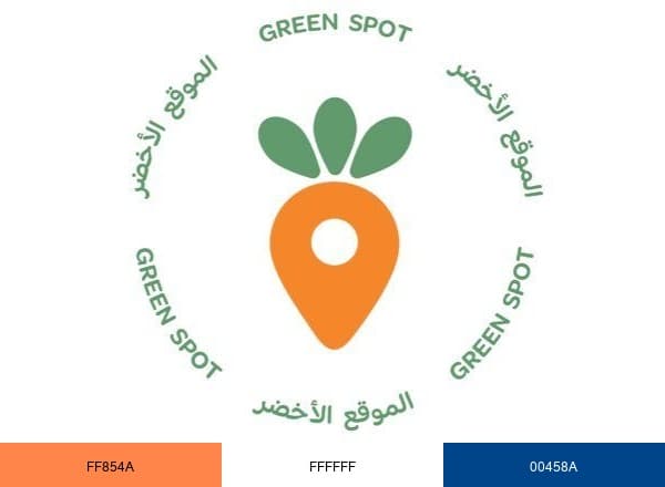 Green Spot الموقع الأخضر brand color palette