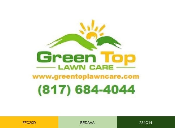 Green Top Lawn Care brand color palette