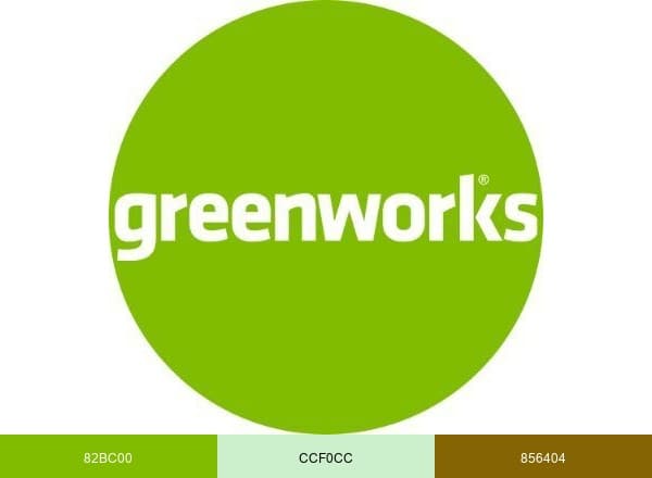 Greenworks brand color palette