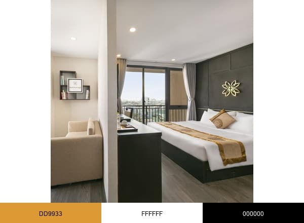 Hanami Hotel Danang brand color palette