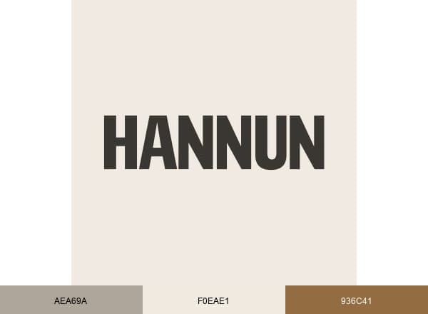Hannun brand color palette