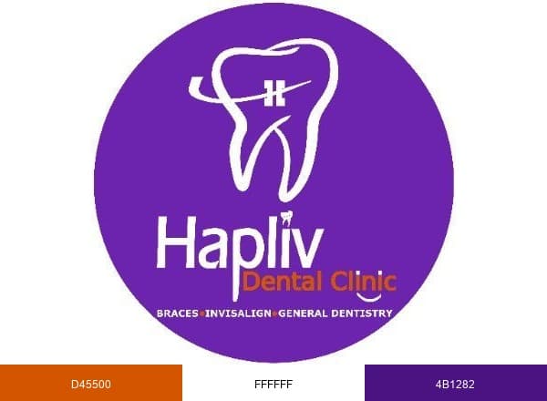Hapliv Dental Clinic brand color palette