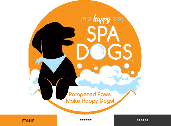 Happy Spa Dogs brand color palette