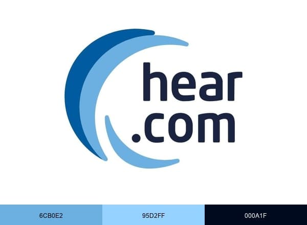 Hear.Com brand color palette