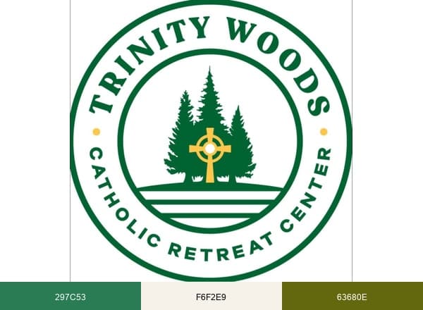 Trinity Woods Catholic Retreat Center brand color palette