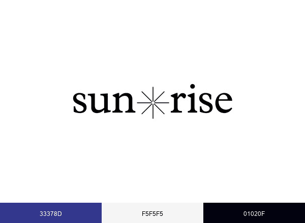 Sunrise brand color palette