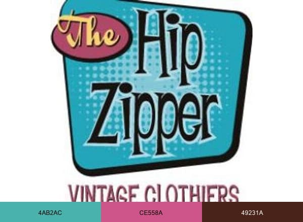 Hip Zipper Vintage brand color palette