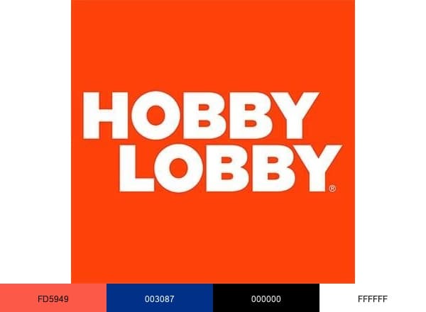 Hobby Lobby Arts & Crafts Stores brand color palette