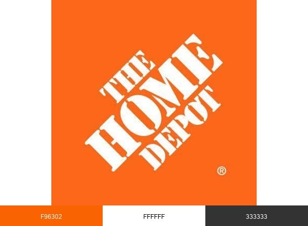 The Home Depot brand color palette