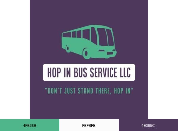 Hop In Bus Service LLC brand color palette