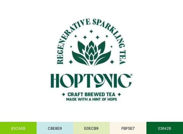 Hoptonic Tea brand color palette