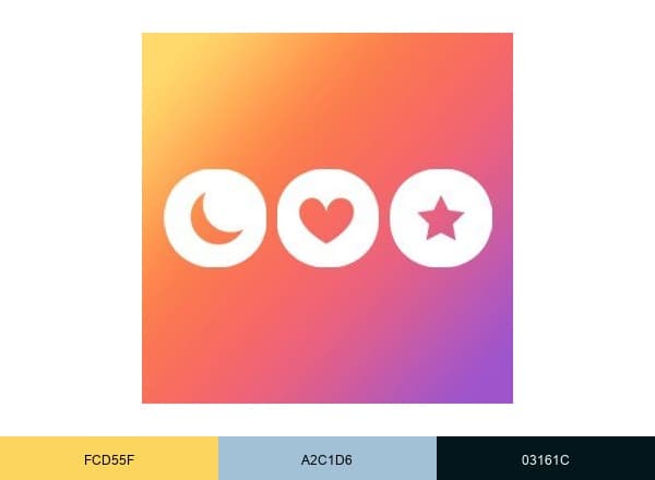 Horoscopes brand color palette