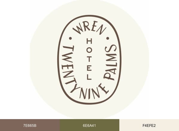 Hotel Wren brand color palette
