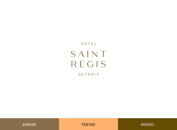 Hotel St. Regis Detroit brand color palette