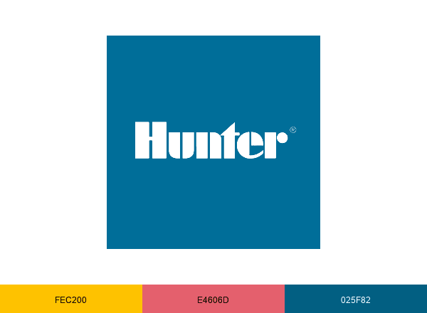 Hunter Industries brand color palette
