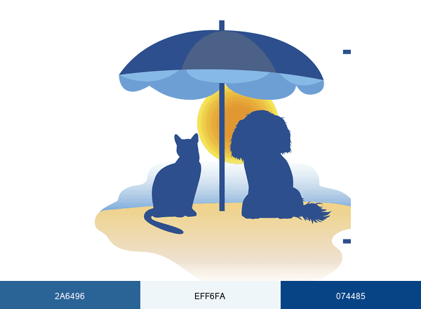 Huntington Beach Pet Hospital brand color palette