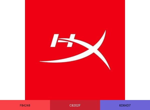 HyperX brand color palette