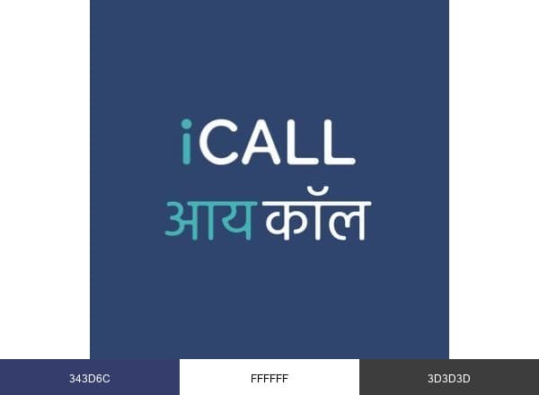 iCALL Helpline brand color palette