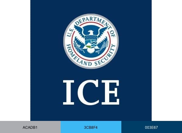 U.S. Immigration and Customs Enforcement brand color palette
