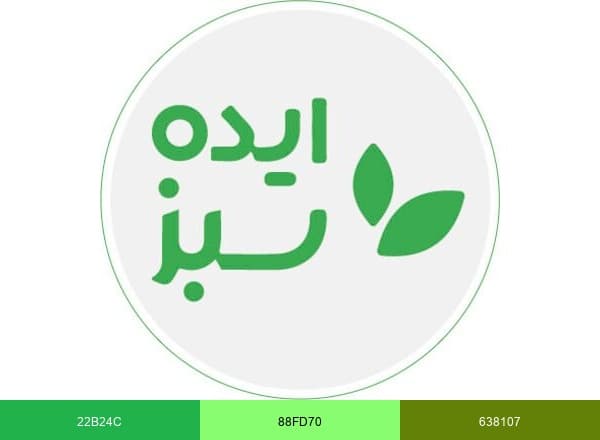 Ideh Sabz brand color palette