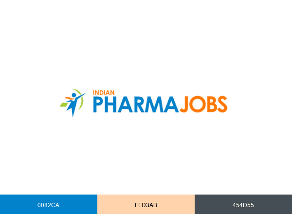 Indian Pharma Jobs brand color palette