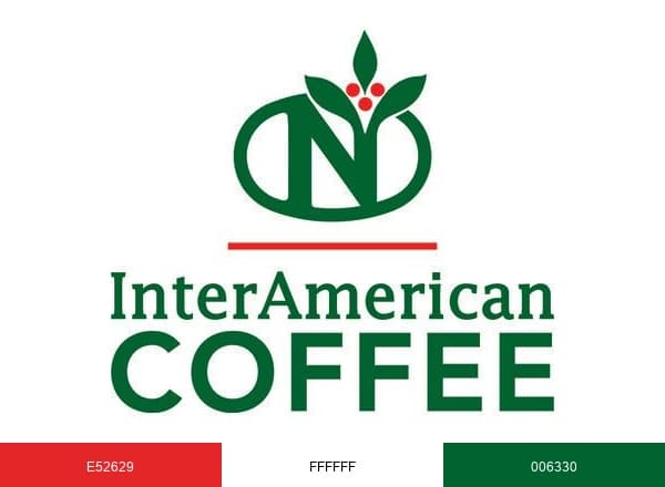 InterAmerican Coffee brand color palette