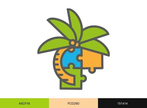 Islands of Fun Learning Center brand color palette