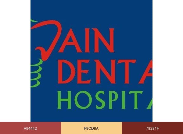 Jain Dental Hospital brand color palette