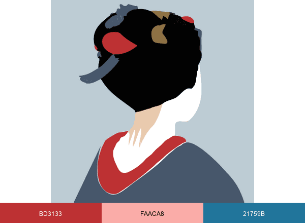 Japonismo brand color palette