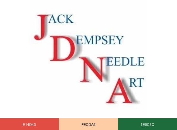 JD Needle Art brand color palette