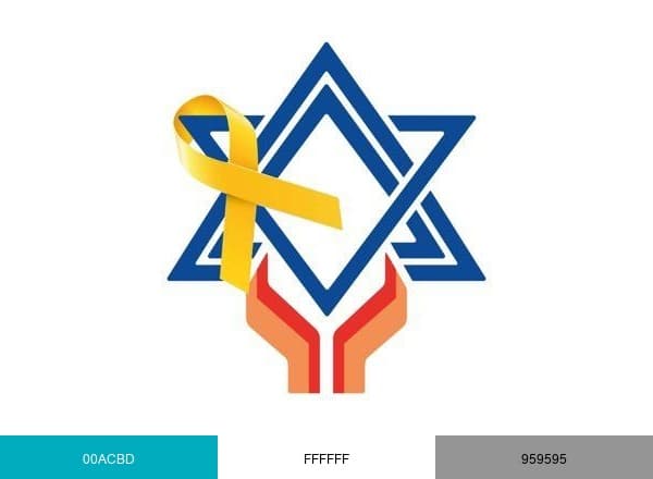 The Jewish Agency for Israel brand color palette