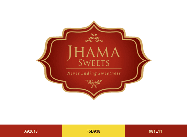 Jhama Sweets brand color palette