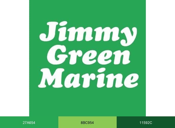 Jimmy Green Marine brand color palette