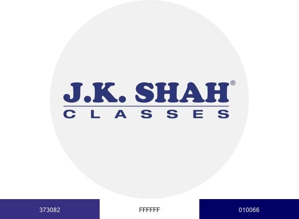 J K Shah Classes brand color palette