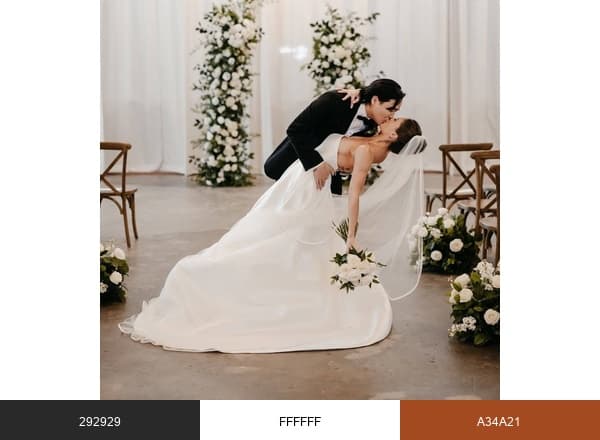 J Major's Bridal Boutique brand color palette