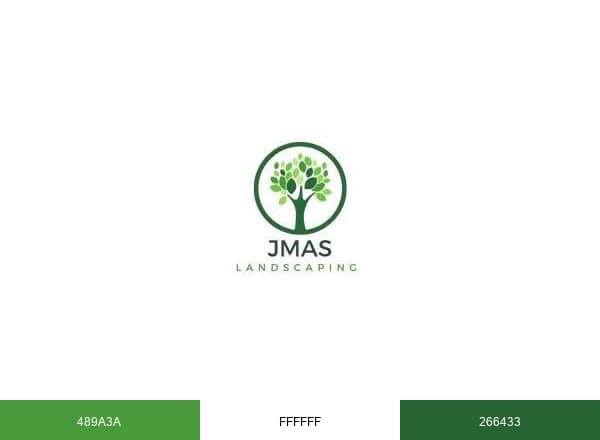 JMAS Landscaping brand color palette