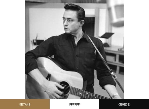 Johnny Cash brand color palette