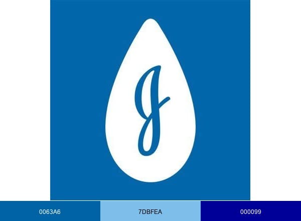 Johnson's Baby brand color palette