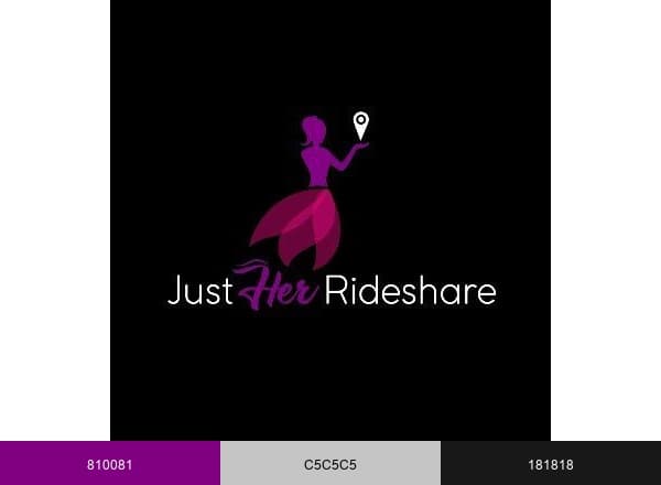 Just Her Rideshare brand color palette
