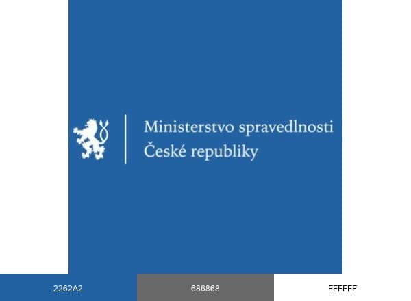 Ministerstvo spravedlnosti ČR brand color palette