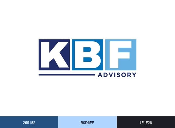 KBF Advisory brand color palette